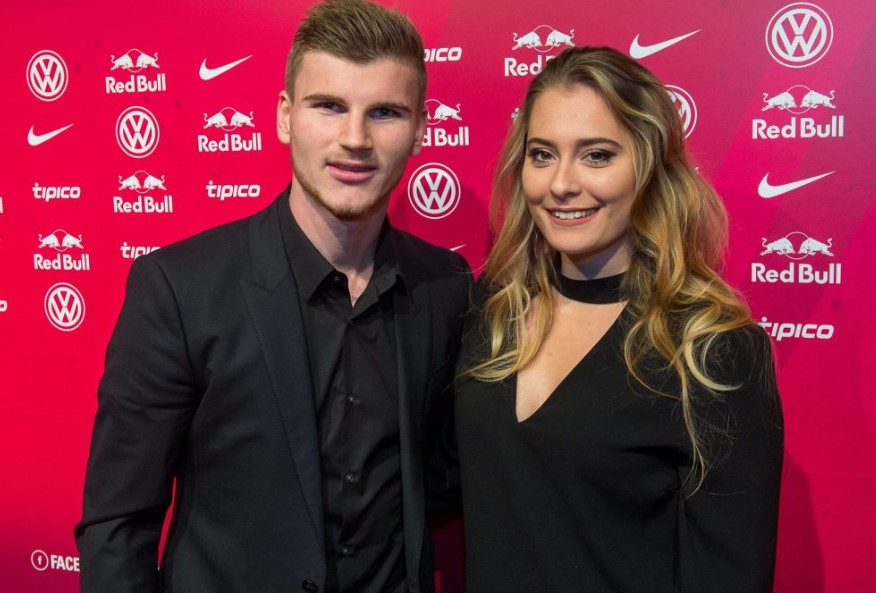 Timo Werner and his girlfriend.