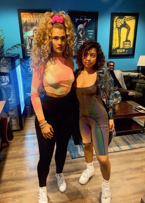 The Bonfyre as seen in a picture taken with singer, songwriter, and actress Kiana Ledé in March 2020 (The Bonfyre / Instagram)

